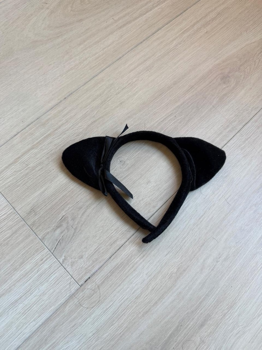 Black Cat Ear Headband with Bow - Women Accessories